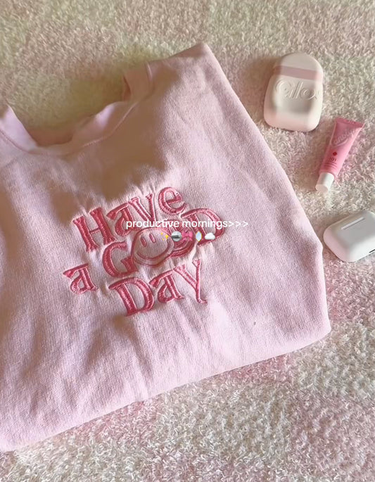 Pink Have a Good Day Crew