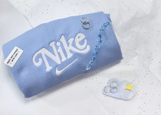blue swoosh crew