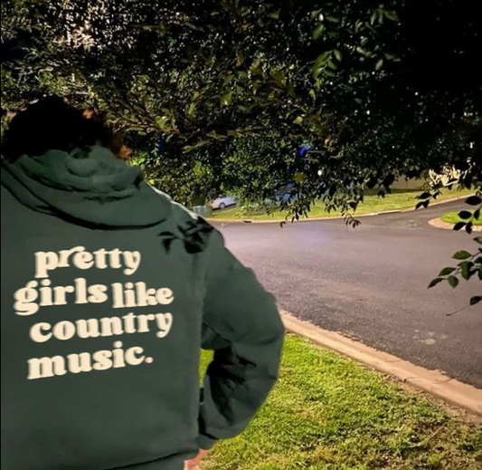 pretty girls like country music hoodie