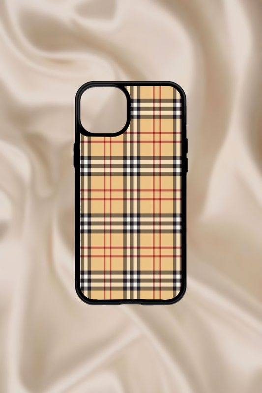 Neutral plaid case